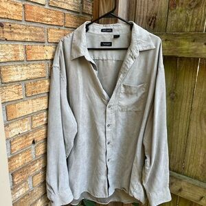 Van Heusen Soft Suede Shirt in Light Gray